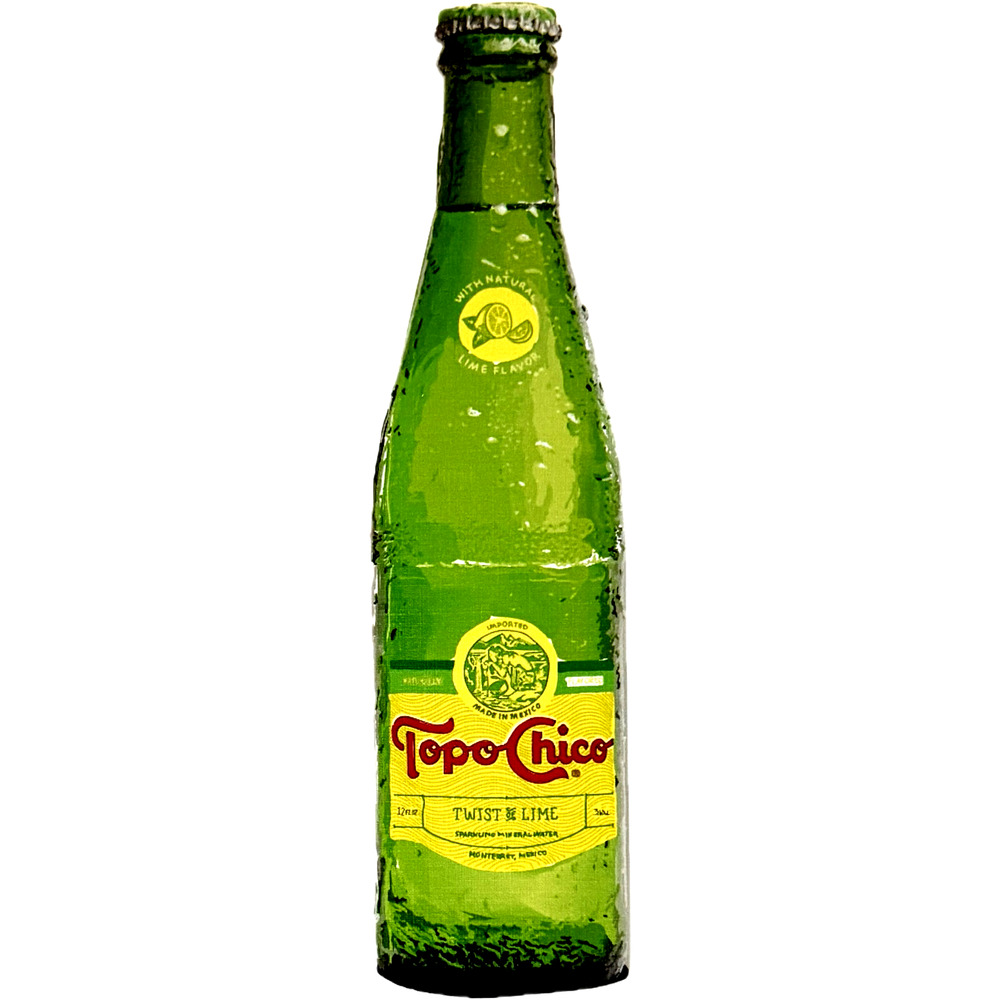 Topo Chico Twist Lime Mineral Water Lithograph Poster 11x14.75 Sign Wall Art